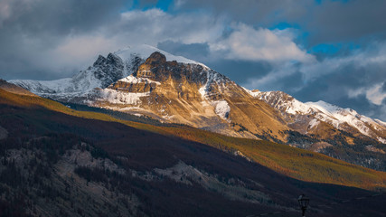 The beautiful mountain view of Jasper, Alberta, Canada