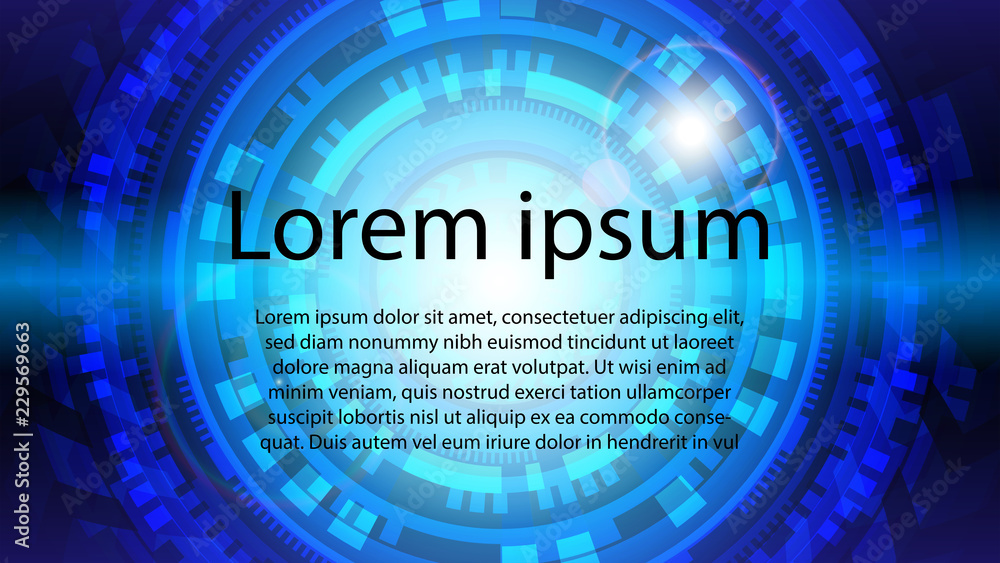 Poster abstract technology background speed internet connection,blue circle technology in concept hi speed 