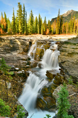 Athabasca Falls in autumn, Jasper National Park, Alberta, Canada