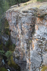 Rocky Walls Of Maligne Canyon, Jasper National Park, Alberta