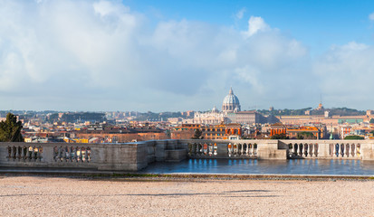 Panoramic cityscape of Rome, Italy