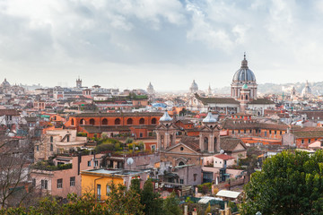 Fototapeta na wymiar Skyline of old Rome, Italy
