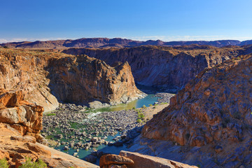 Orange river in the Augrabies Falls National Park in South Africa