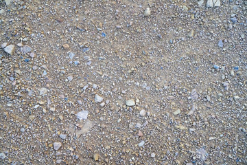 Texture Gravel and stone on brown soil