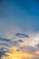 cloud on sky in evening with light of sunset