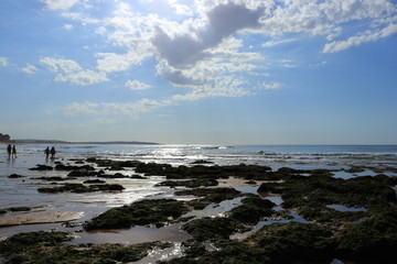 people on vacation on the algarve coast