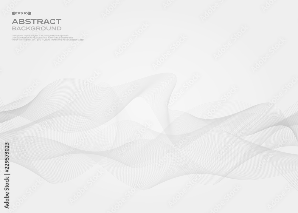 Poster abstract of gray free style stripe line pattern background, vector eps10