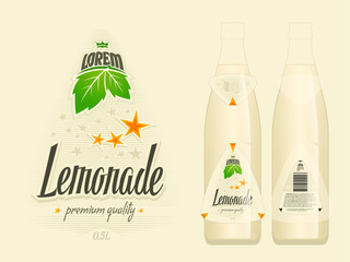 Lemonade label vector illustration