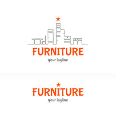 Furniture logo design concept