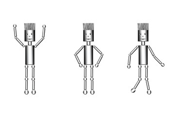 Три робота танцуют