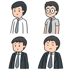 Fototapeta premium vector set of businessman