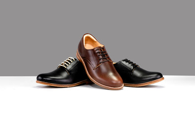 Men’s derby shoes  isolated background.