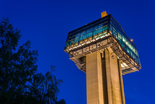 Observation tower at the Gileppe Dam in Jalhay, Belgium