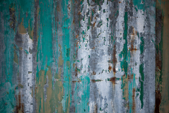 Rusty old metal colorful texture background.