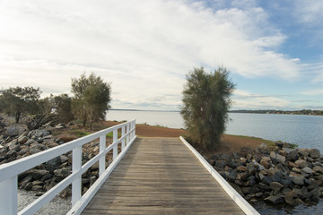 Naklejka premium Landscape of Bunbury Australind at sunset