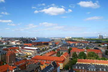 Fototapeta premium Top view of the beautiful architecture of Copenhagen. Denmark. Architecture.