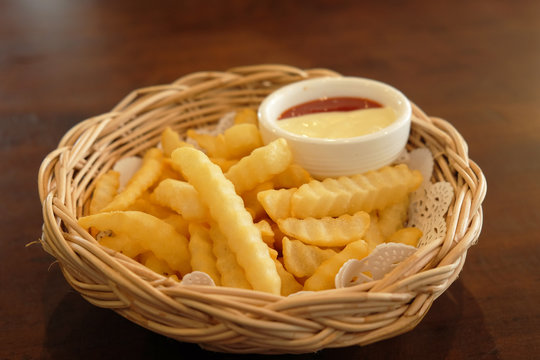 French fries in basket