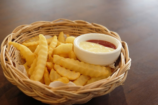 French fries in basket