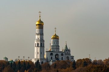 Fototapeta na wymiar Ivan the Great bell tower belfry of Moscow Kremlin