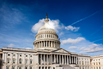 Facade of the United States Congress on Capitol Hill, Washington DC