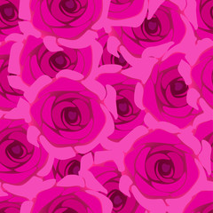 Seamless pattern with beautiful roses. Image of a bouquet of roses