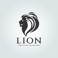 Lion logo design template. Vector illustration
