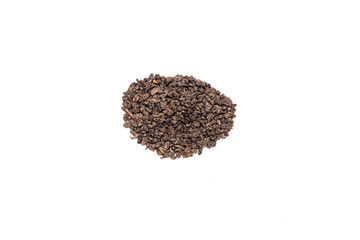 Tea scattered on the table close-up
