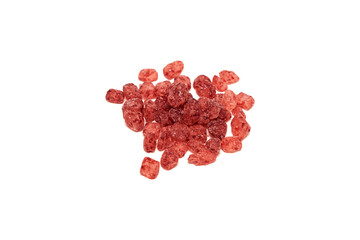 Lump colored sugar scattered on the table in a heap