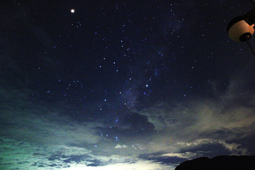 Obraz na płótnie Canvas night sky and moon.