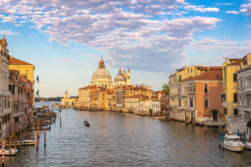 Venice Italy, city skyline at Grand Canal and Basilica di Santa Maria della Salute