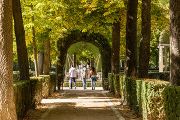 Garden of the island in Aranjuez in the vicinity of the royal palace.