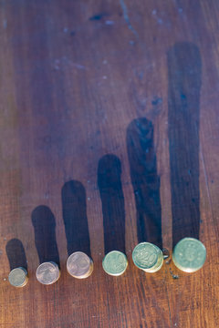 Coins sorted by value
