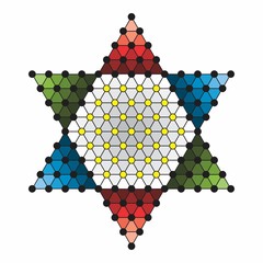 Various family game board, sternhalma.