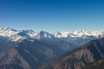 Beautiful view of mountains in the Himalaya Nepal.