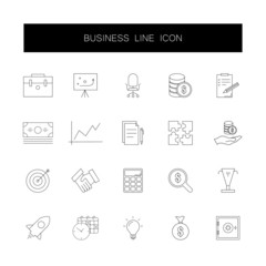 Line icons set. Business pack. Vector illustration