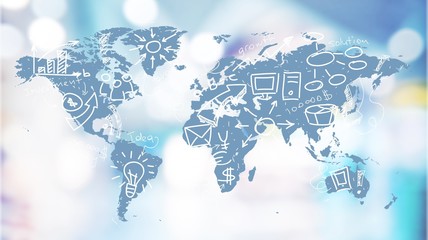 Abstract of modern high tech internet data center room