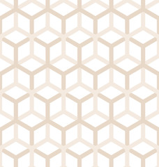 Vector seamless texture. Modern geometric background. Mesh with interlaced hexagonal cells.