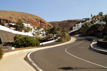 Strasse in Nazaret - Lanzarote - Auf dem Weg Richtung LagOmar