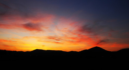 Coucher de soleil alsacien