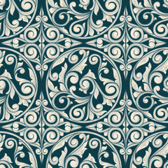 Retro decorative seamless pattern