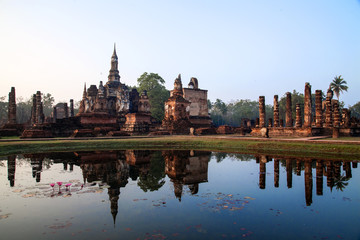 Sukhothai historical park, the old town of Thailand in 800 year ago