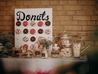 Candy bar at a wedding