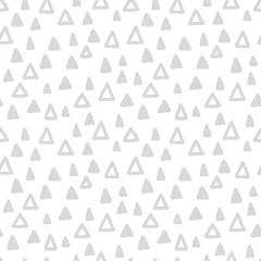 Seamless hand drawn geometric pattern. Seamless abstract doodle triangle geometrical background. Infinity geometric pattern. Vector illustration.