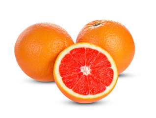 grapefruits isolated on white background