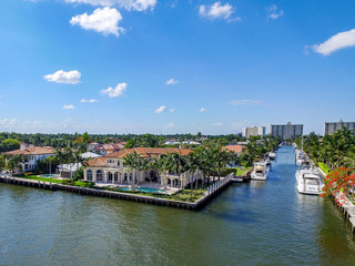 Fototapeta na wymiar Aerial View from Fort Lauderdale, Florida