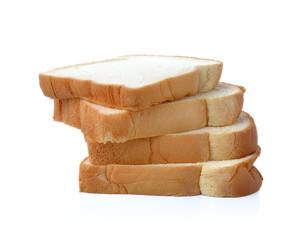 sliced bread isolated on white background