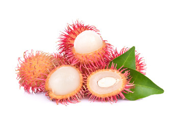 rambutan on white background