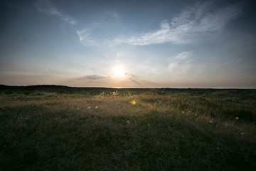 Fototapeta na wymiar Sonnenuntergang in den Dünen