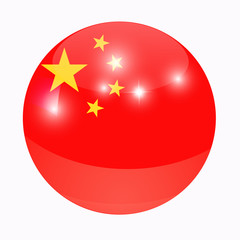 Button with flag of China.