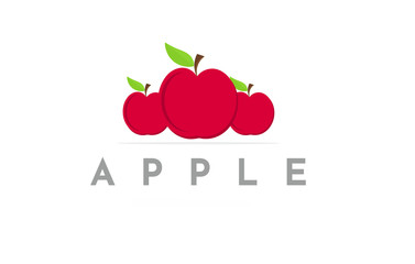 Very beautiful Apple logo design in green and red